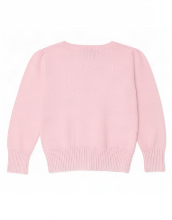 Ralph Lauren Girls Cardigan Sweater 3-4 Years Pink Cotton
