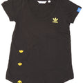 T-shirt grafica da donna Adidas Top EU 38 cotone medio nero