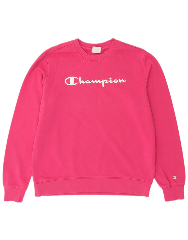 Champion Sudadera Gráfica para Mujer Jersey UK 46 Grande Algodón Rosa