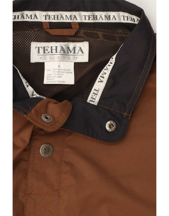Giacca antipioggia pullover da uomo Tehama UK 42 XL poliestere marrone