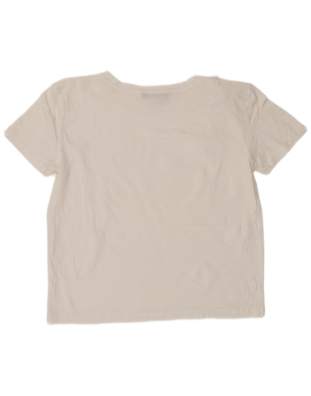 Zara Womens Crop T-Shirt Top UK 10 Small White