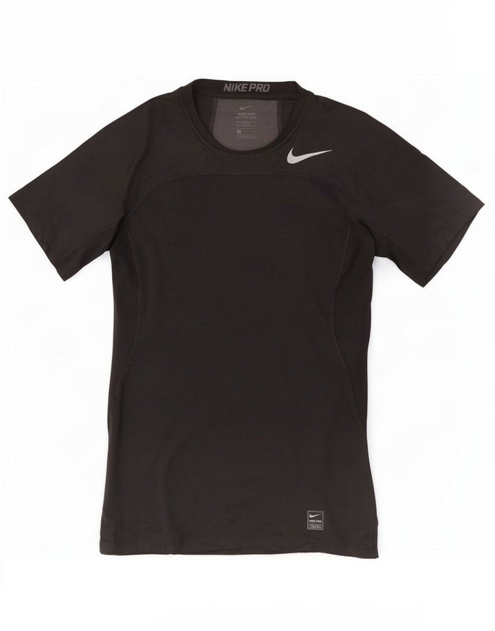 Nike Mens Dri Fit grafikus mellény felső kis fekete, geometrikus poliészter