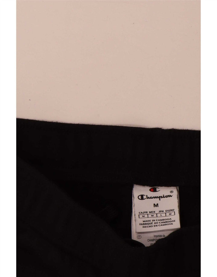 Champion Mens Tracksuit Trousers Medium Black Cotton