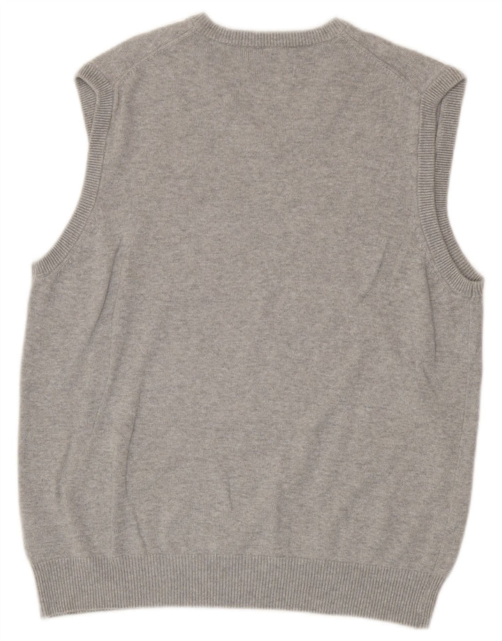 Marks & Spencer Mens Blue Harbour Vest Tank Top Medium Grey Cotton