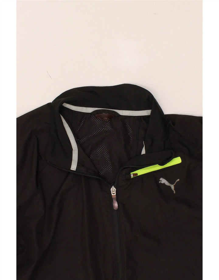 PUMA Mens Tracksuit Top Jacket Medium Black Polyester Vintage Puma and Second-Hand Puma from Messina Hembry 