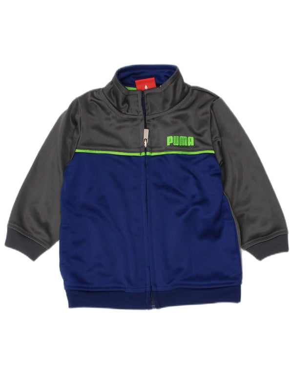 Puma Baby Boys Graphic Tracksuit Top Jacket 6-9 Months Grey Colourblock