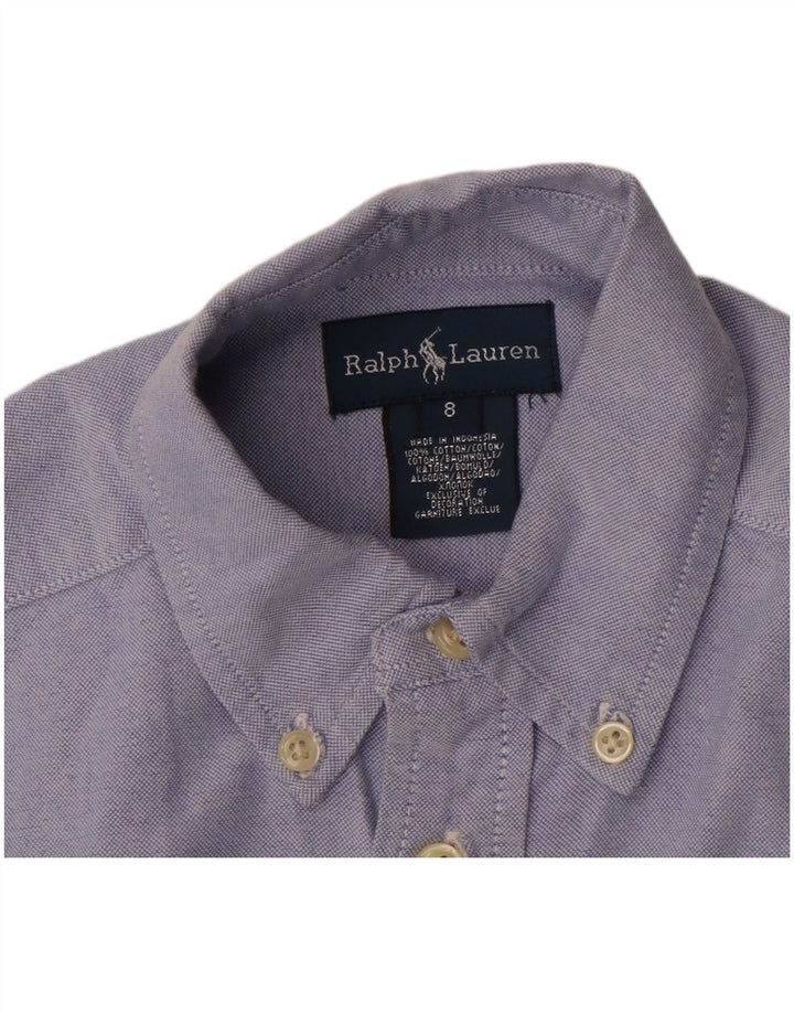 Ralph Lauren drengeskjorte 7-8 år blå bomuld