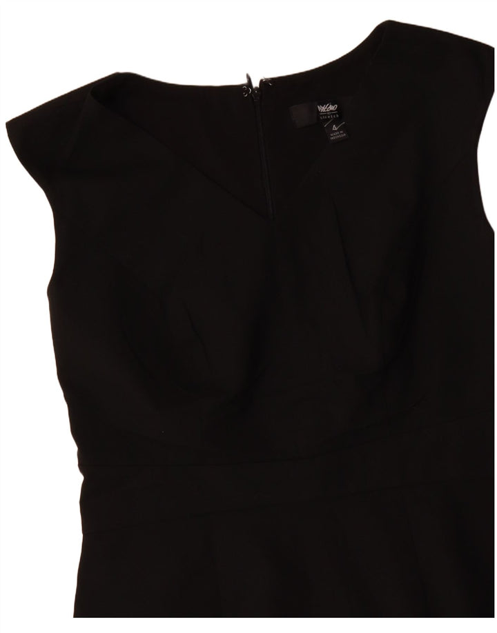 MOSSIMO Womens Sleeveless Sheath Dress US 4 Small Black Polyester