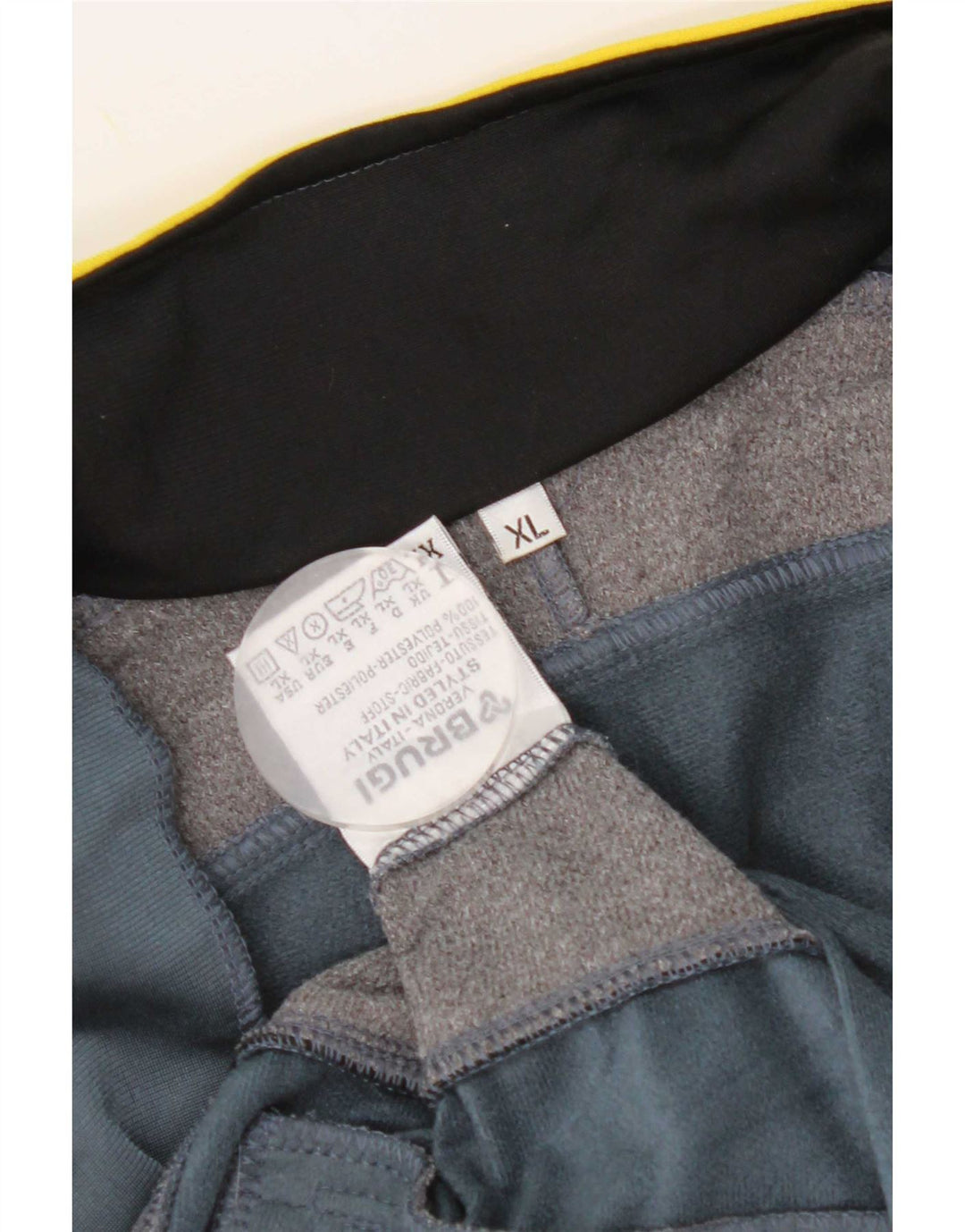 Giacca da ginnastica grafica da uomo Brugi XL in poliestere color block grigio