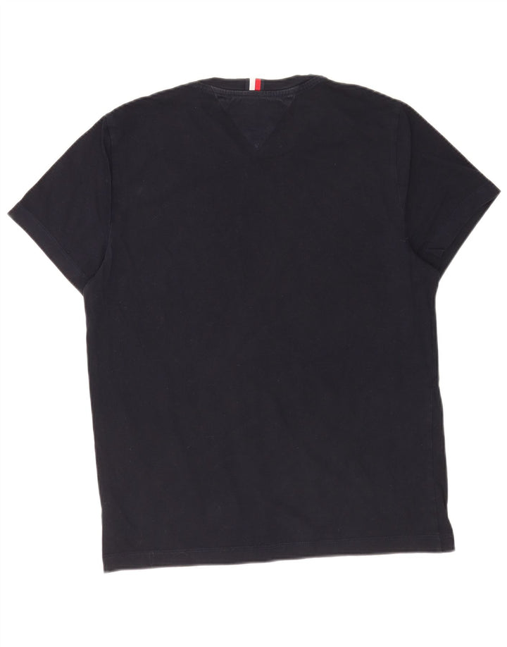 T-shirt da uomo Tommy Hilfiger media cotone blu navy