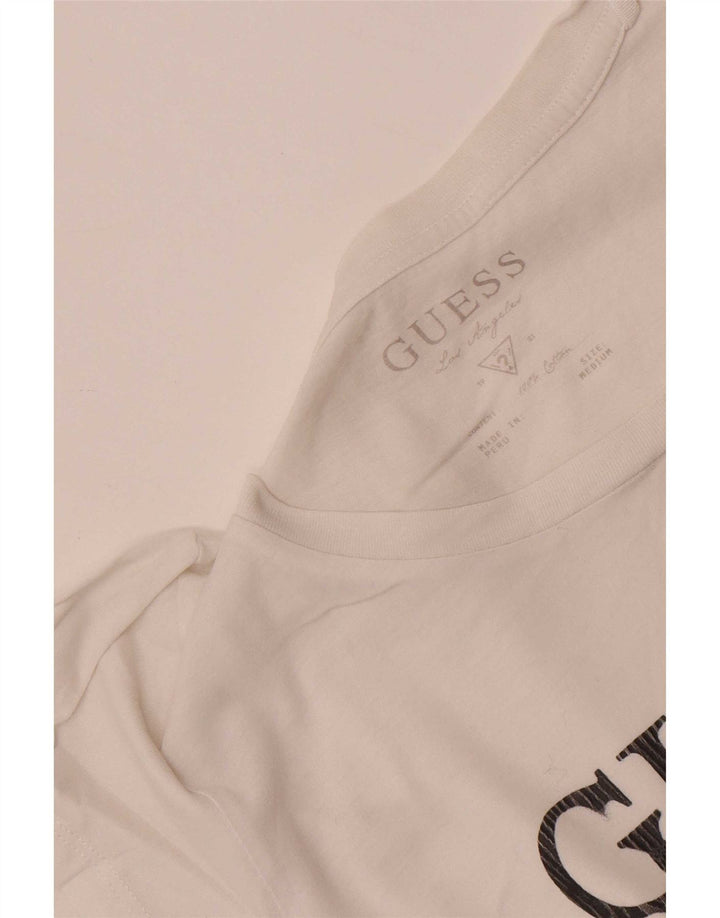 Guess Grafisk T-shirt top til kvinder UK 12 Medium White
