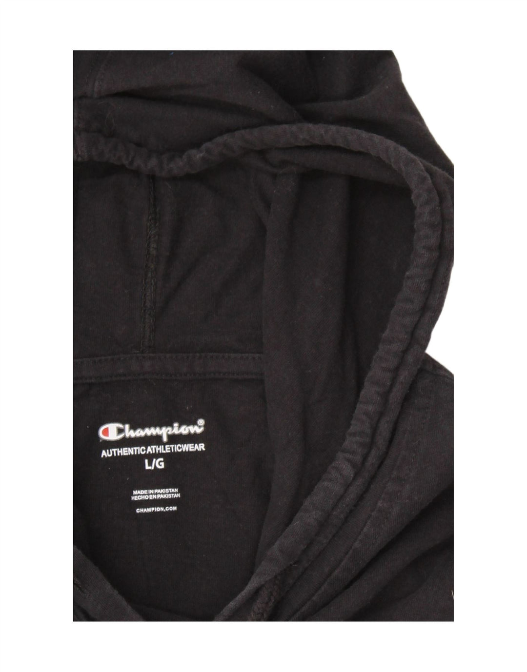 CHAMPION Suéter masculino com capuz grande algodão preto
