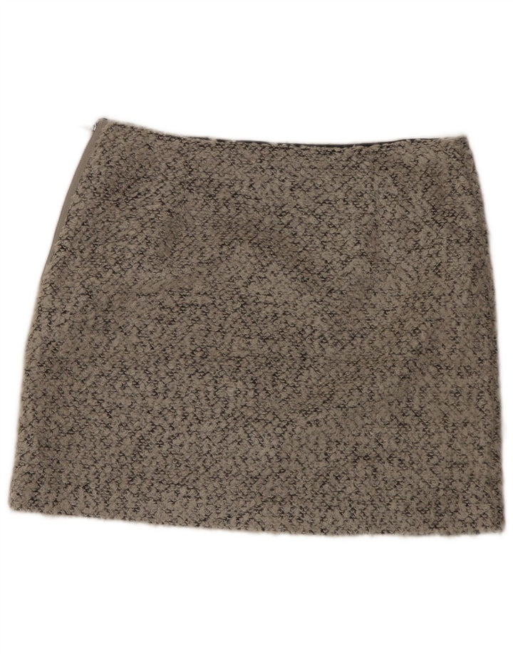 Marks & Spencer Womens Mini Skirt UK 14 Large W34  Grey Flecked Polyester