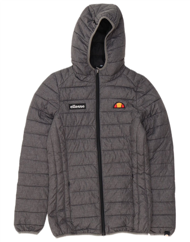 Ellesse Dame Hætte Polstret Jakke UK 6 XS Grå Polyester