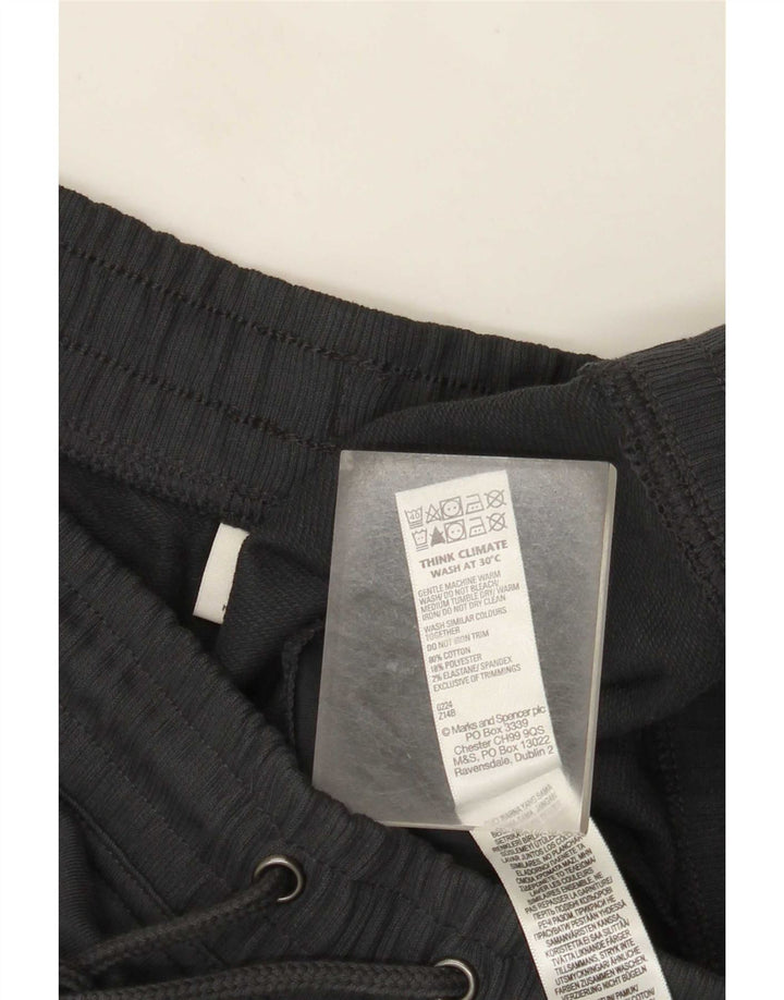 Marks & Spencer Womens Tracksuit Trousers UK 16 Large Grey Cotton