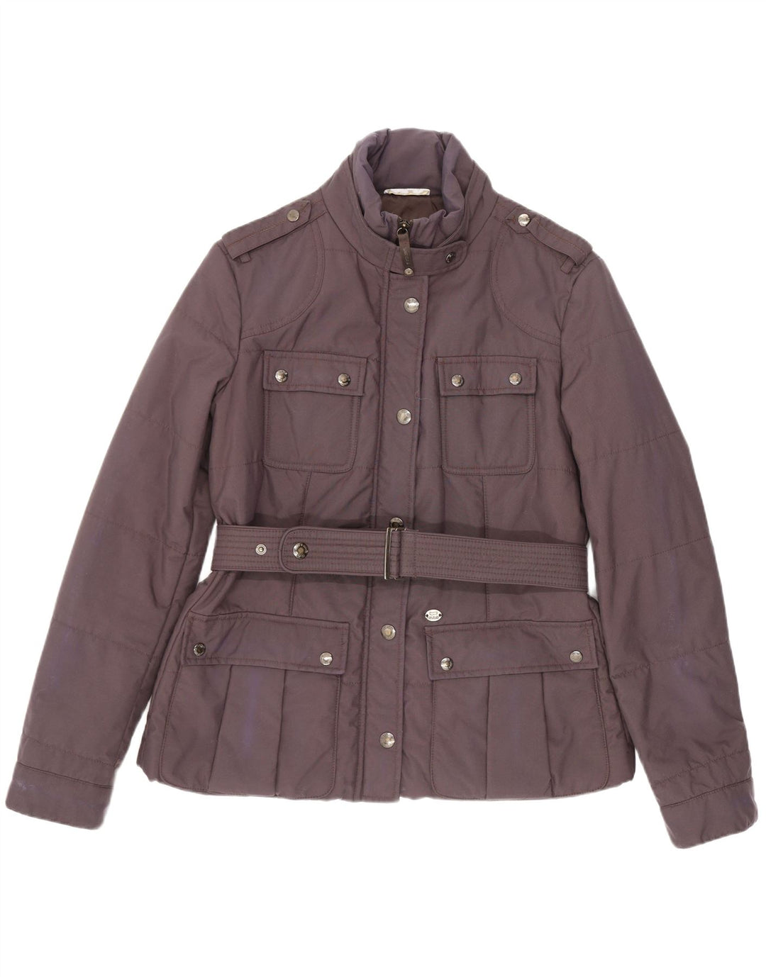 Gas Womens Military Windbreaker Jacket IT 44 Medium Grey