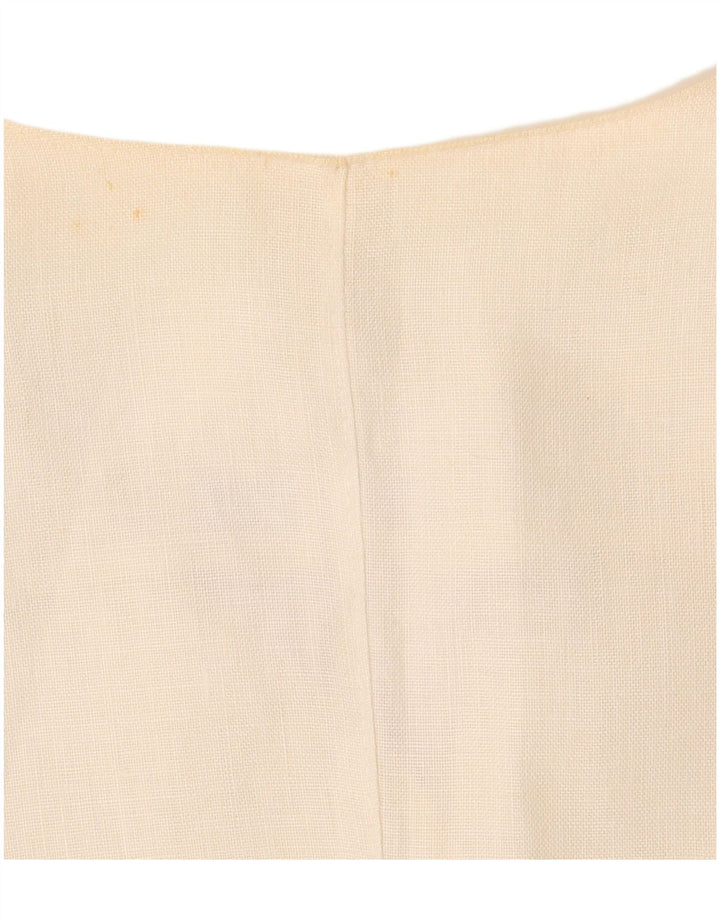 Enrico Coveri Womens Short Sleeve 3 Button Blazer Jacket IT 44 Medium White