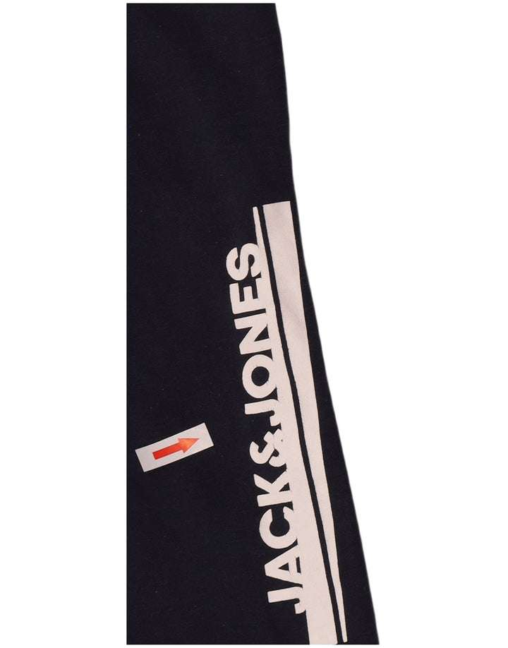 Jack & Jones Mens Graphic Tracksuit Trousers Joggers Medium Navy Blue