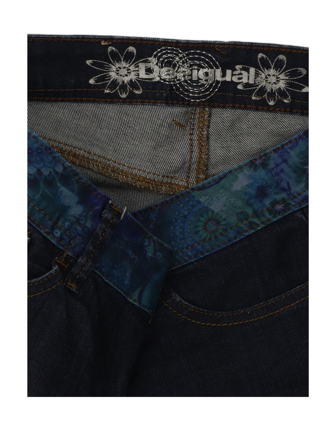 DESIGUAL Womens Slim Jeans W28 L33 Navy Blue
