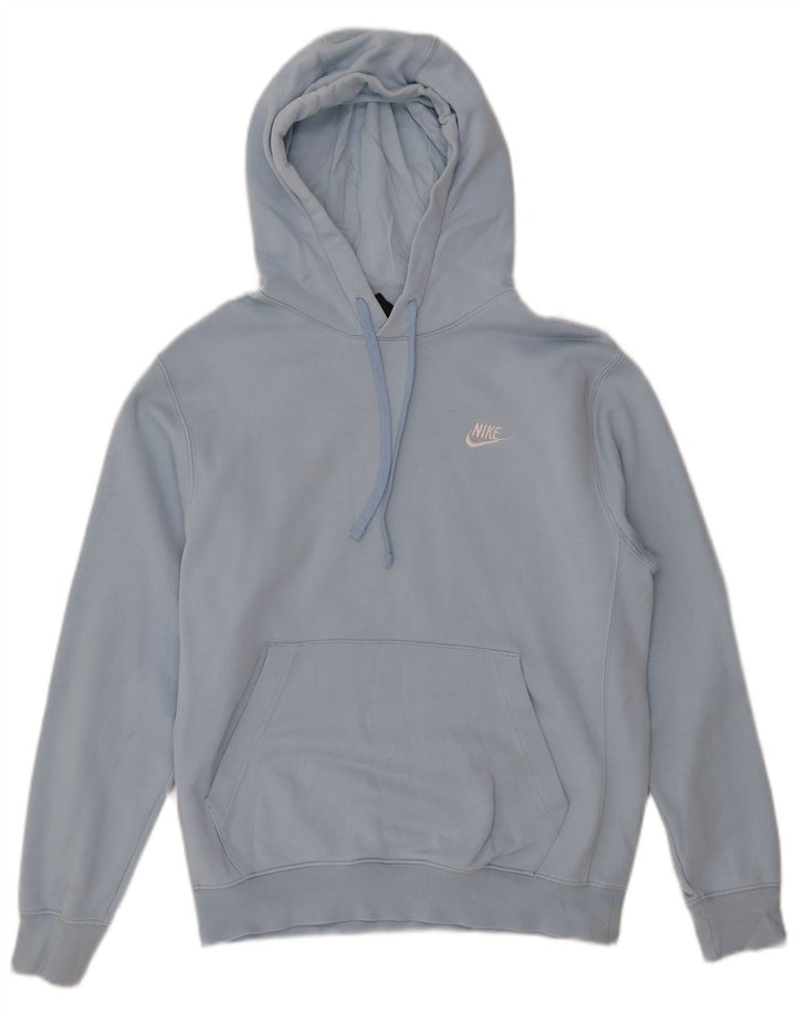 Nike Mens Hoodie Jumper Small Blue Cotton