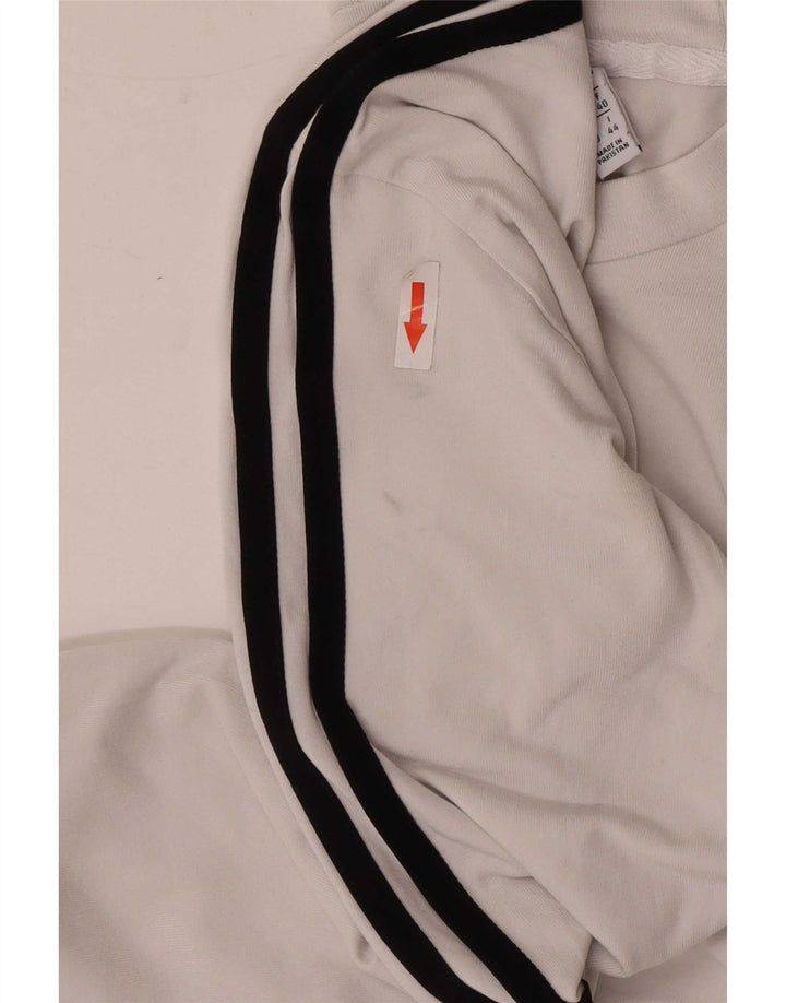 Adidas Damen Top Langarm UK 12 Medium Weiß
