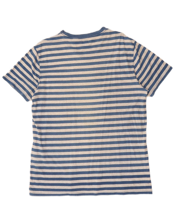 Levi's Herren T-Shirt Top XL blau gestreift aus Baumwolle