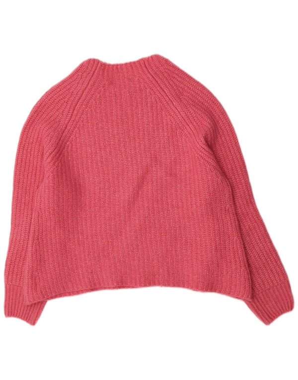 Damski sweter oversize Massimo Dutti z dekoltem w łódkę, UK 10, mały, różowy