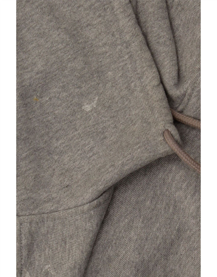 Adidas Womens Oversized Hoodie Jumper UK 14 Medium Grey Cotton