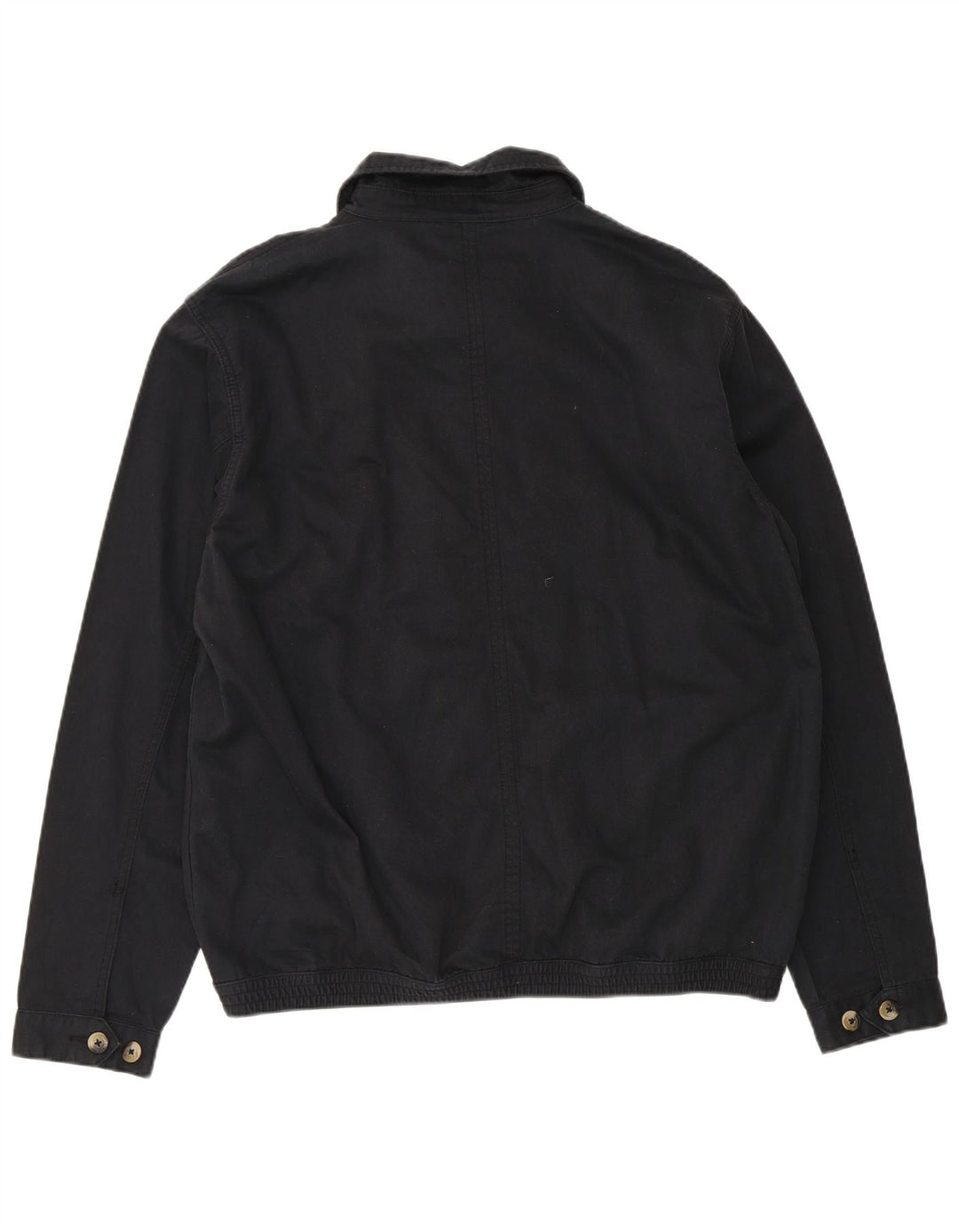 Marks & Spencer Mens Blue Harbour Bomber Jacket UK 40 Large Black Cotton