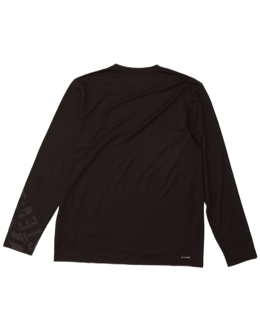 Reebok Mens Graphic Top Long Sleeve Large Black Polyester