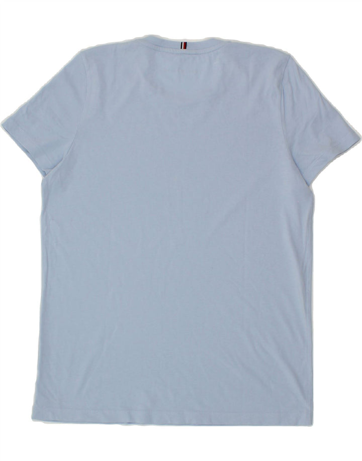 TOMMY HILFIGER Womens Graphic T-Shirt Top UK 14 Medium Blue Vintage Tommy Hilfiger and Second-Hand Tommy Hilfiger from Messina Hembry 