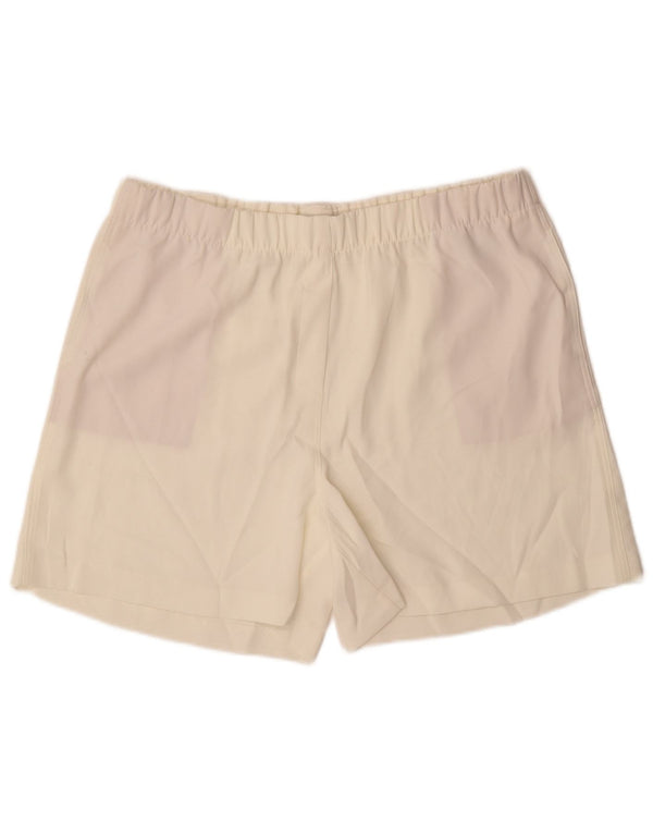 Marks & Spencer Pantalones cortos chinos para mujer UK 18 XL W38 Poliéster blanco roto