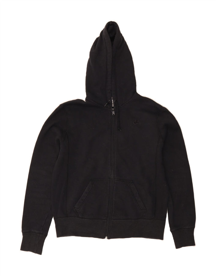 NIKE Womens Zip Hoodie Sweater US 12/14 Large  Black Cotton Vintage Nike and Second-Hand Nike from Messina Hembry 