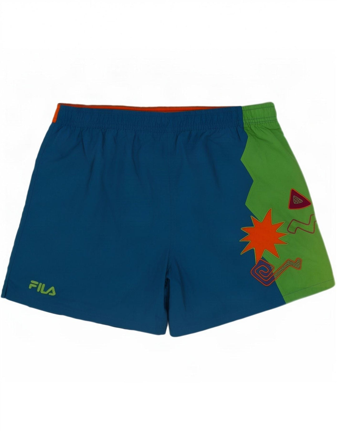 Fila Short de Bain Homme Large Bleu Colorblock Polyester