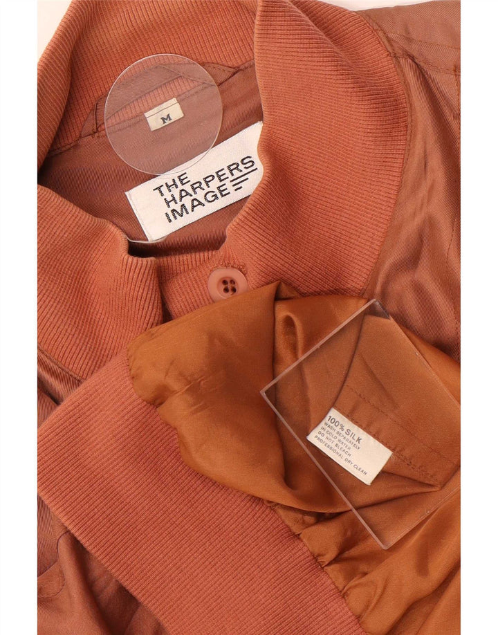 Vintage Bomberjakke til mænd UK 38 Medium Pink Silke