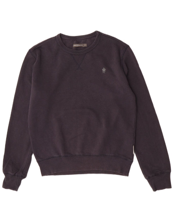 French Connection Mens Sweatshirt Jumper Small Navy Blue Cotton