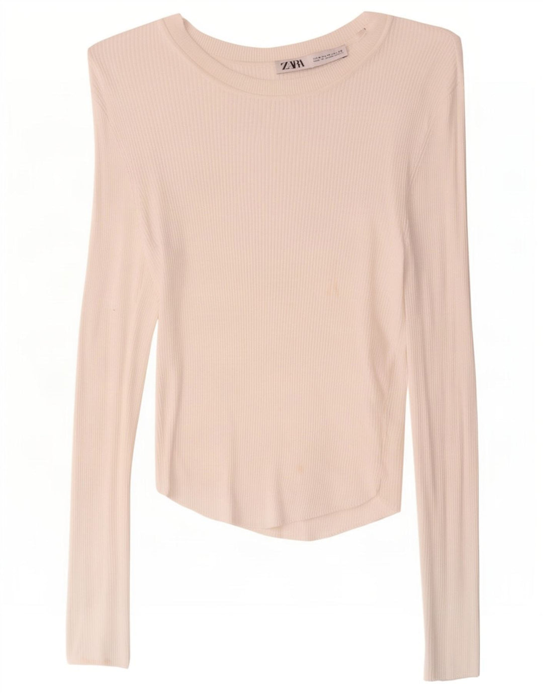 Zara γυναικείο τοπ μακρυμάνικο UK 12 Medium White