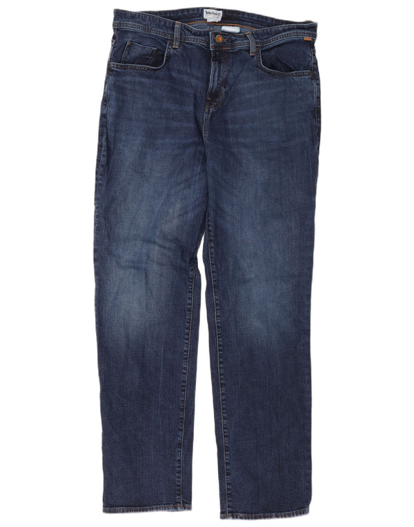 Jeans dritti da uomo Timberland W36 L34 cotone blu navy