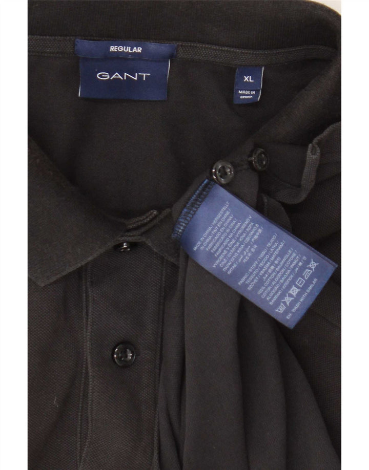 Gant Herre Regular Fit Polo Shirt XL Sort Bomuld