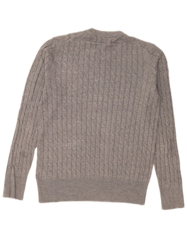 Zara Mens Crew Neck Jumper Sweater Medium Grey Viscose