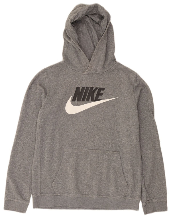 Felpa con cappuccio grafica Nike da bambino 13-14 anni XL in cotone chiazzato grigio