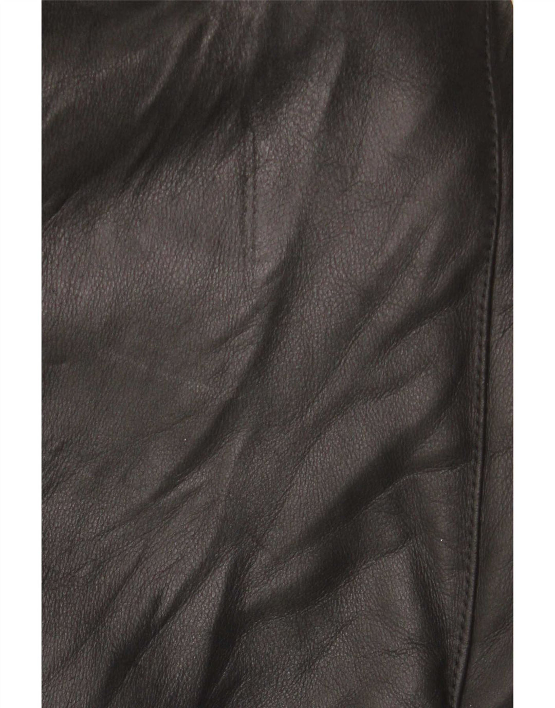 Palton din shearling vintage pentru femei UK 12, piele medie neagră