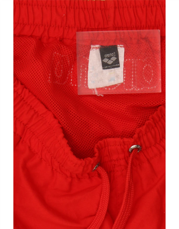 ARENA Mens Graphic Swimming Shorts Large  Red Polyester