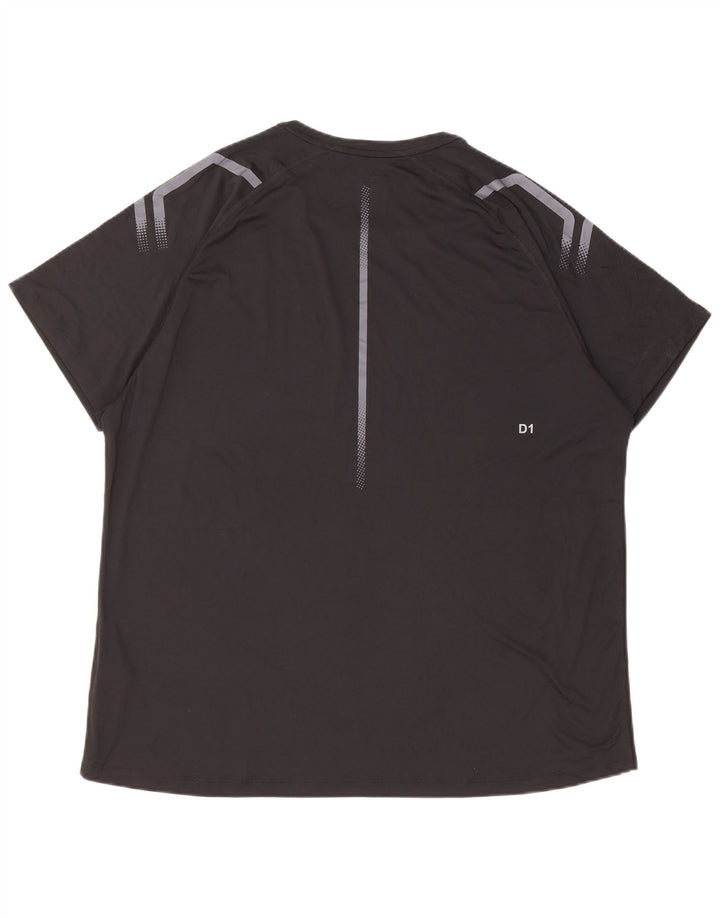 Asics Mens T-Shirt Top 2XL Black Polyester
