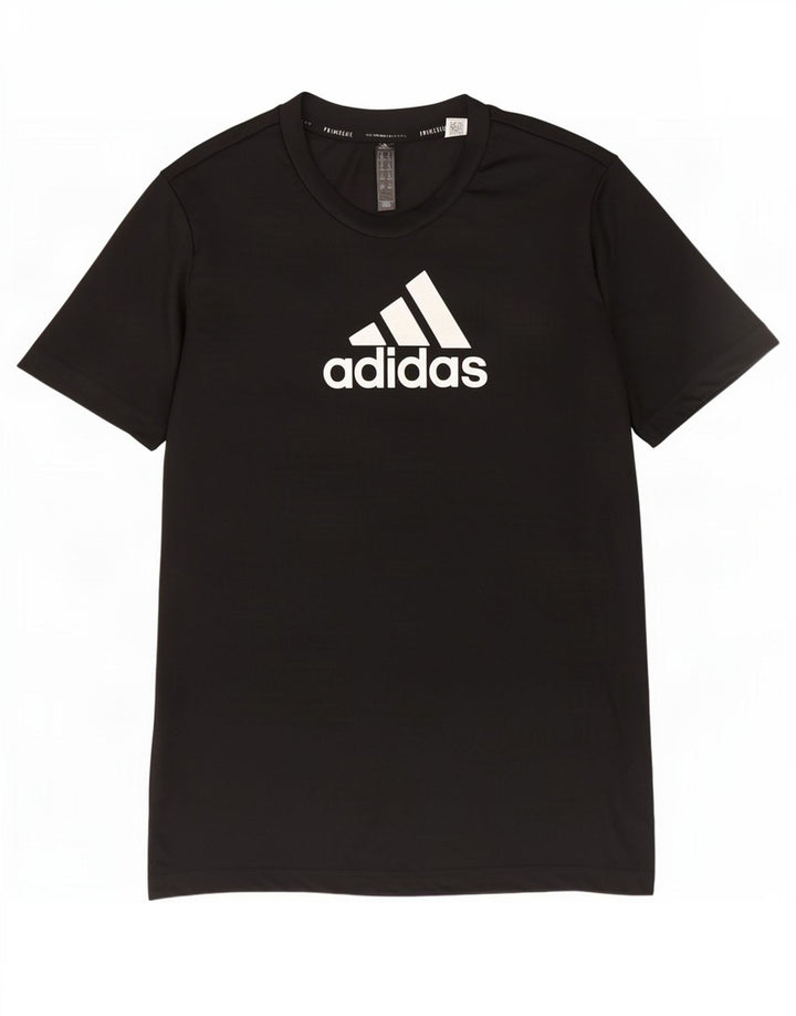 Adidas T-shirt graphique pour femme UK 12/14 Noir moyen Polyester