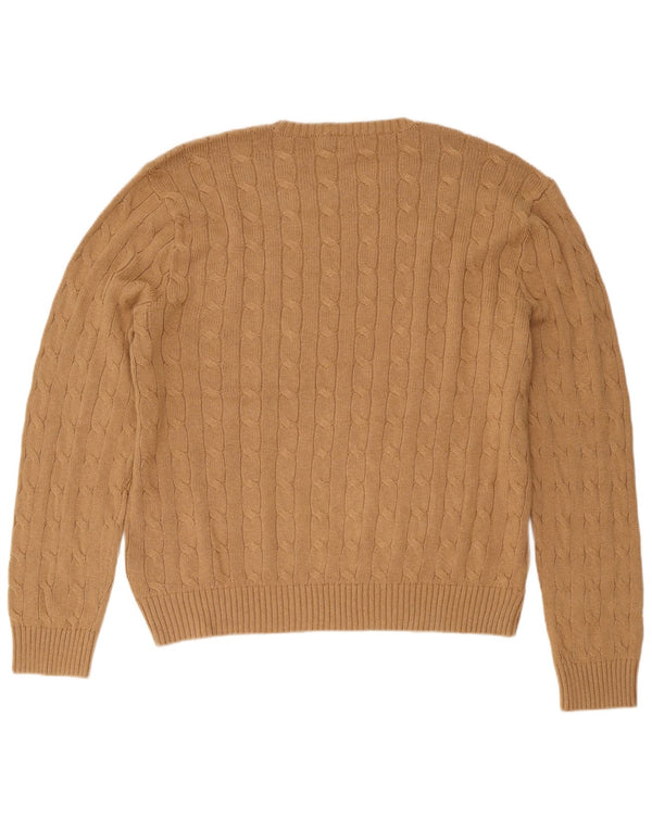 Polo Ralph Lauren Herren-Pullover mit Rundhalsausschnitt, 2XL, beige Baumwolle