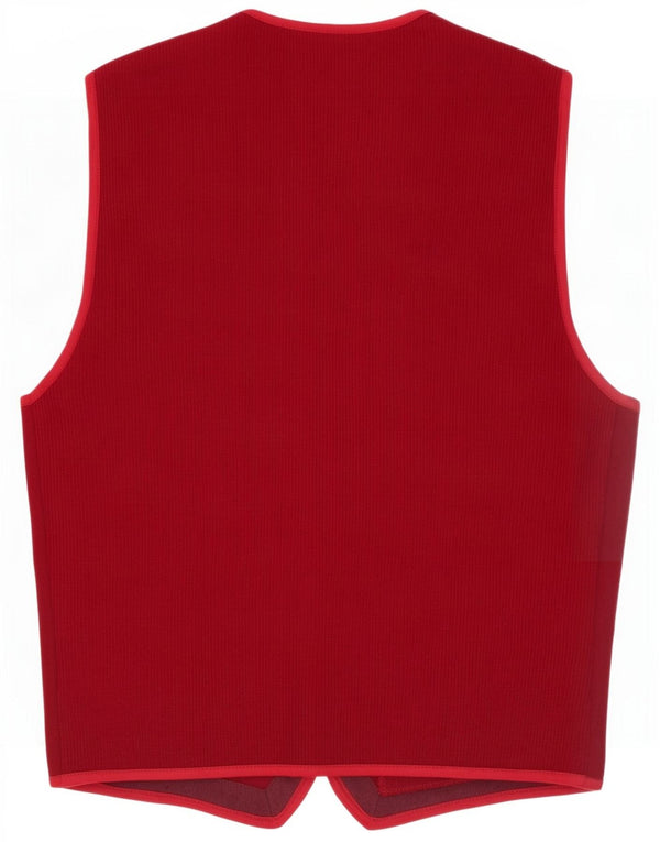 Vintage Mens Waistcoat Medium Burgundy