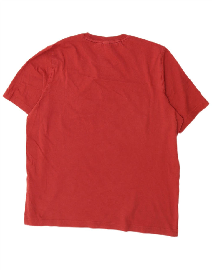 Adidas Mens Graphic T-Shirt Top Medium Red Cotton