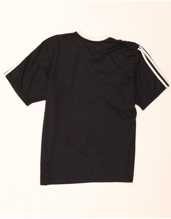 Adidas Mens Camiseta Top Médio Poliéster Preto