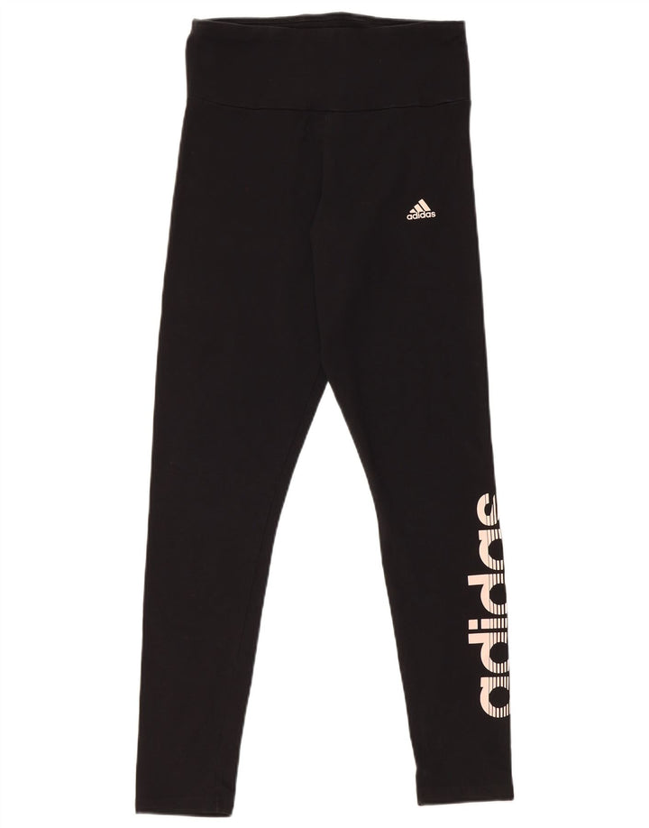 Leggings grafici da donna Adidas UK 8/10 piccoli neri